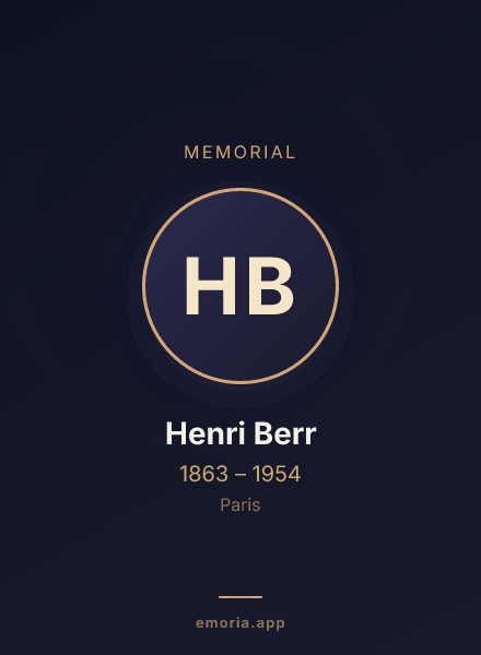 Memorial portrait of Henri Berr