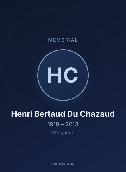 Memorial portrait of Henri Bertaud Du Chazaud