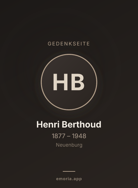 Gedenkportrait von Henri Berthoud