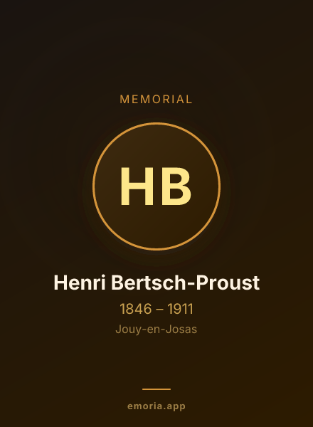 Memorial portrait of Henri Bertsch-Proust