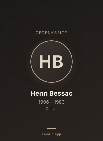 Gedenkportrait von Henri Bessac
