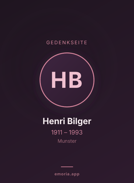Gedenkportrait von Henri Bilger