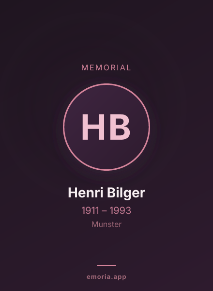 Memorial portrait of Henri Bilger
