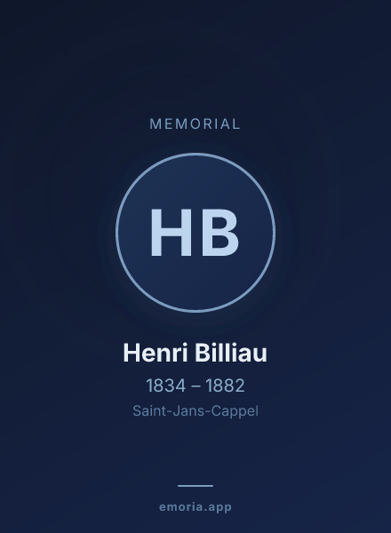 Memorial portrait of Henri Billiau
