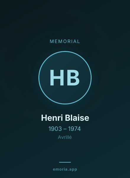 Memorial portrait of Henri Blaise
