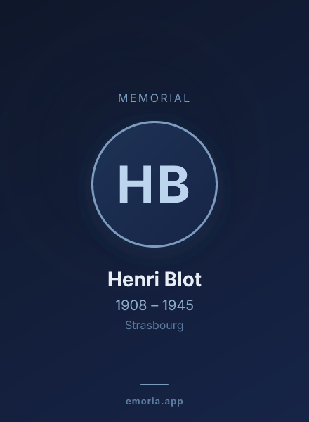Memorial portrait of Henri Blot