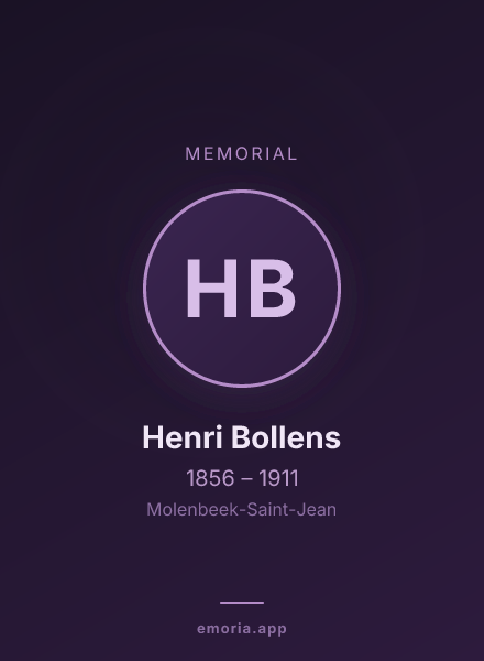 Memorial portrait of Henri Bollens