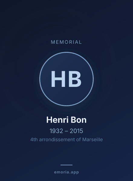 Memorial portrait of Henri Bon