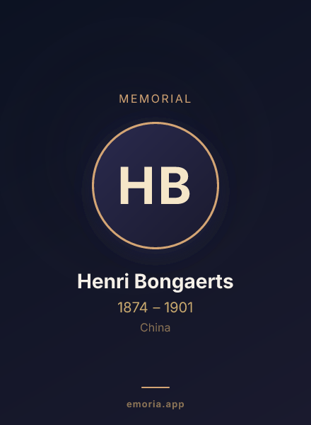 Memorial portrait of Henri Bongaerts