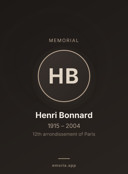 Memorial portrait of Henri Bonnard