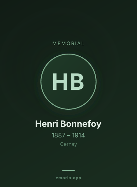 Memorial portrait of Henri Bonnefoy