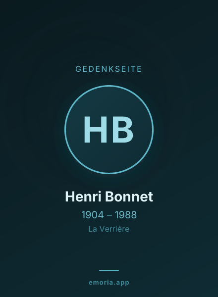 Gedenkportrait von Henri Bonnet