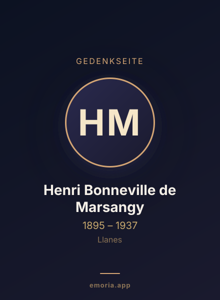 Gedenkportrait von Henri Bonneville de Marsangy