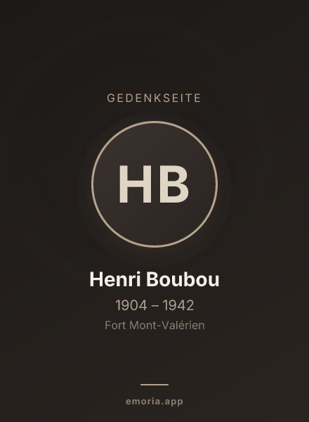 Gedenkportrait von Henri Boubou