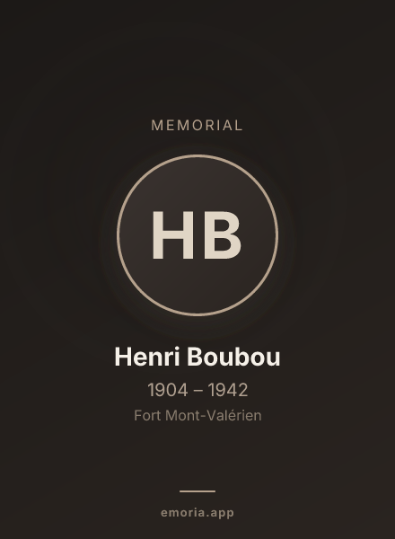 Memorial portrait of Henri Boubou