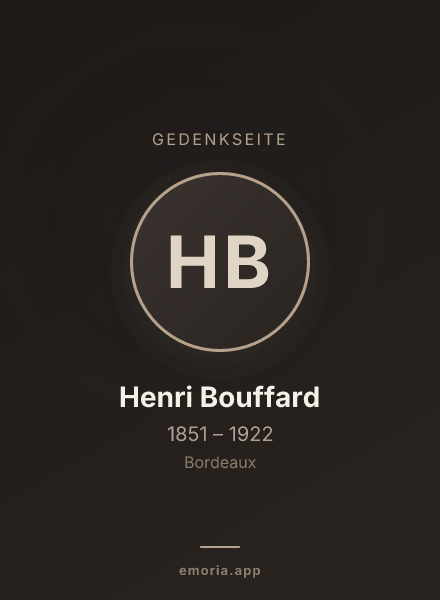 Gedenkportrait von Henri Bouffard