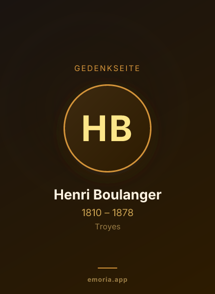 Gedenkportrait von Henri Boulanger