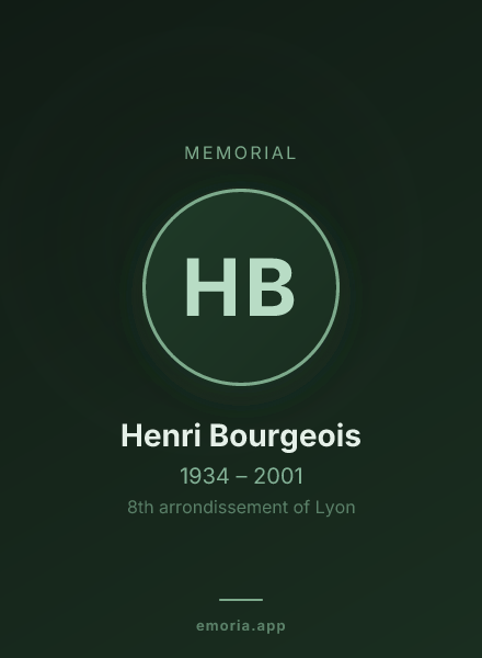 Memorial portrait of Henri Bourgeois