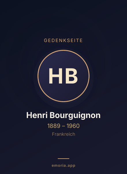 Gedenkportrait von Henri Bourguignon