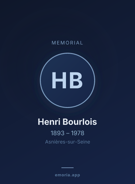 Memorial portrait of Henri Bourlois