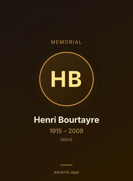 Memorial portrait of Henri Bourtayre
