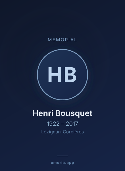 Memorial portrait of Henri Bousquet