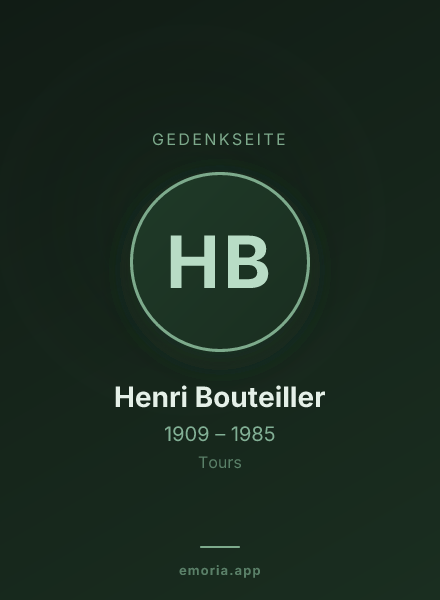 Gedenkportrait von Henri Bouteiller