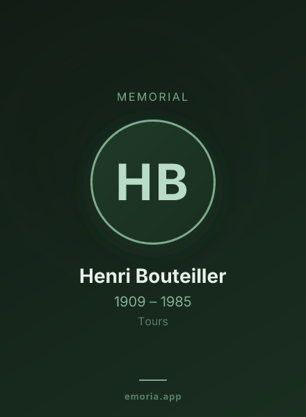 Memorial portrait of Henri Bouteiller