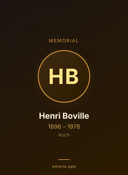 Memorial portrait of Henri Boville