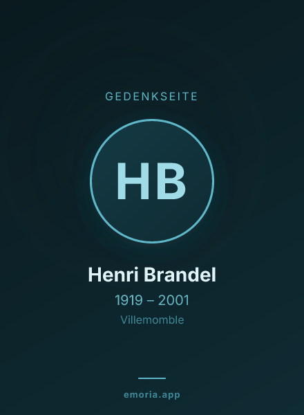 Gedenkportrait von Henri Brandel