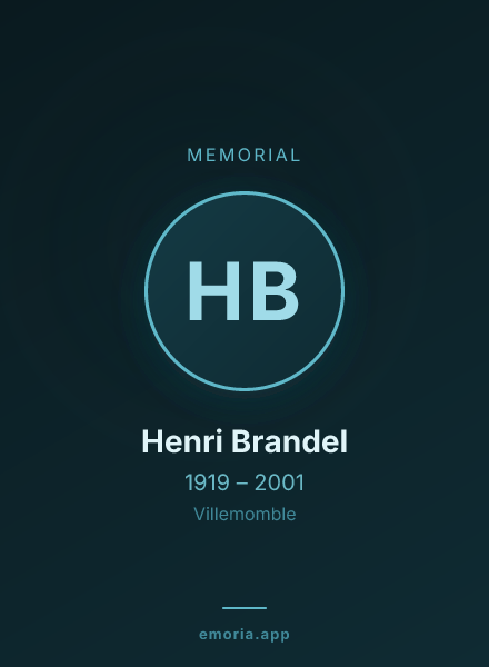 Memorial portrait of Henri Brandel
