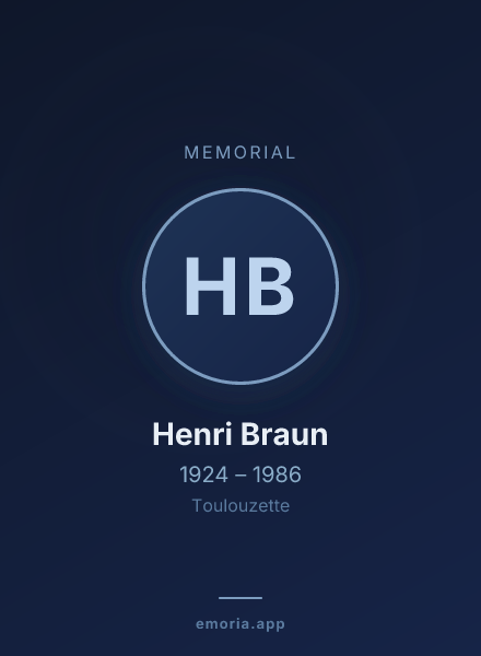Memorial portrait of Henri Braun