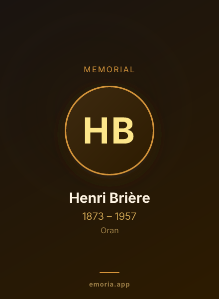 Memorial portrait of Henri Brière