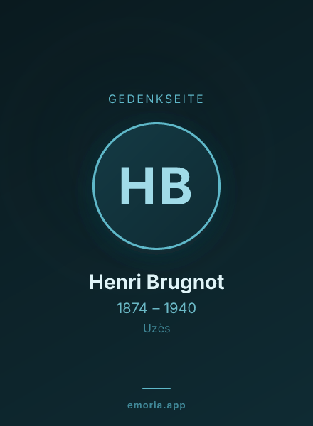 Gedenkportrait von Henri Brugnot