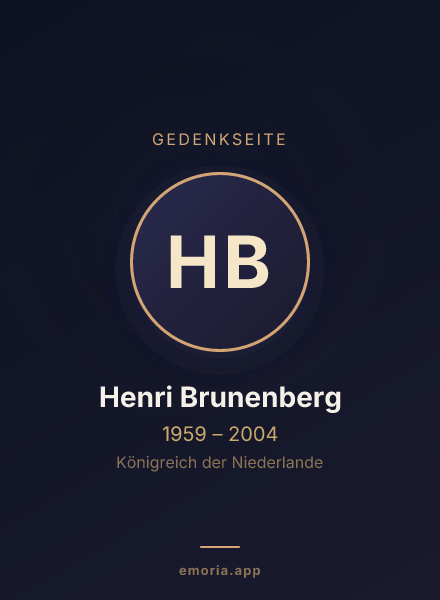 Gedenkportrait von Henri Brunenberg