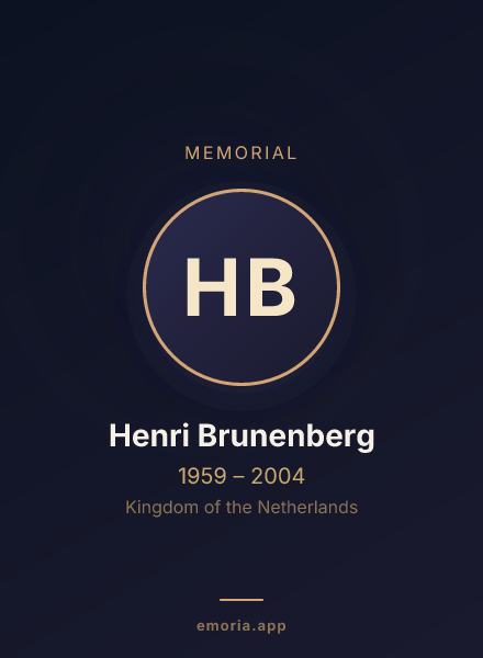Memorial portrait of Henri Brunenberg