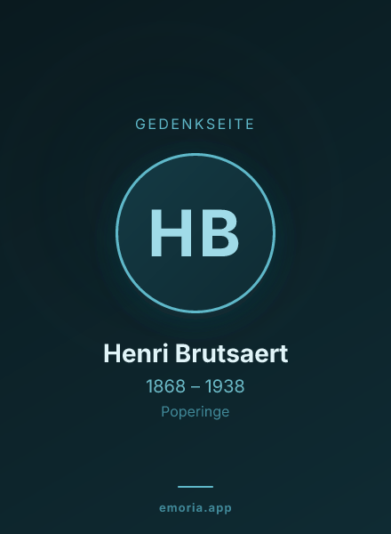 Gedenkportrait von Henri Brutsaert