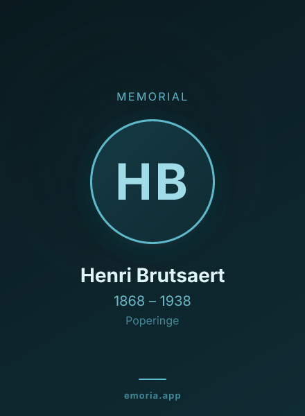 Memorial portrait of Henri Brutsaert
