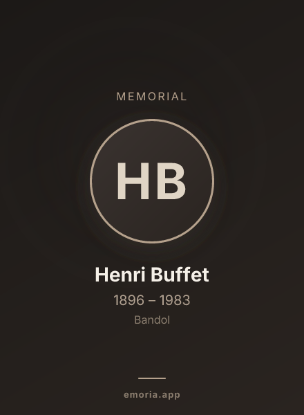 Memorial portrait of Henri Buffet