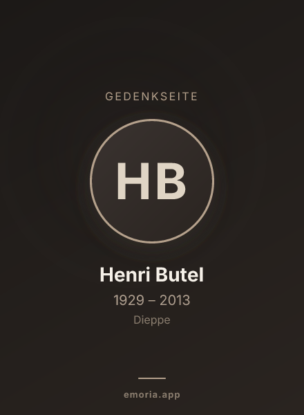 Gedenkportrait von Henri Butel