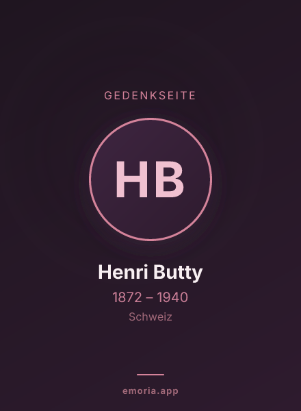 Gedenkportrait von Henri Butty