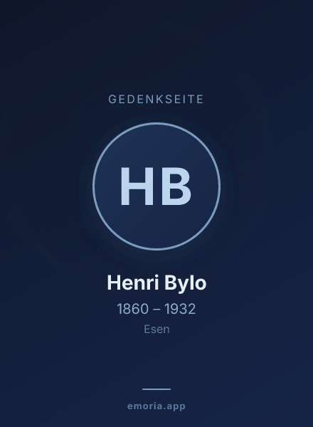 Gedenkportrait von Henri Bylo