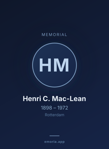 Memorial portrait of Henri C. Mac-Lean