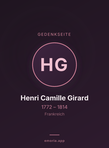 Gedenkportrait von Henri Camille Girard