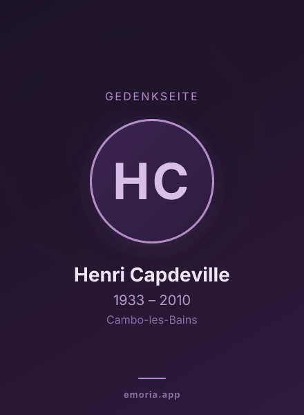 Gedenkportrait von Henri Capdeville
