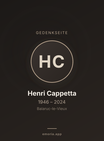 Gedenkportrait von Henri Cappetta
