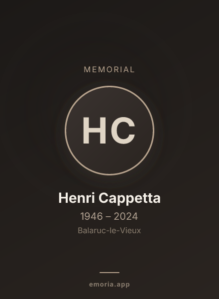 Memorial portrait of Henri Cappetta