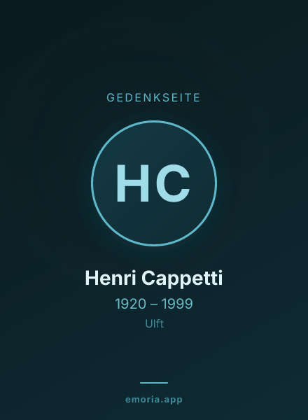 Gedenkportrait von Henri Cappetti