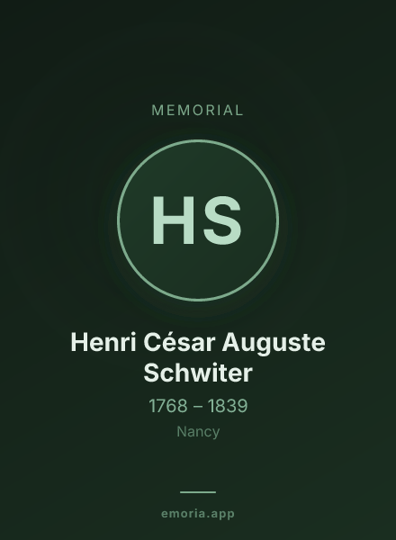 Memorial portrait of Henri César Auguste Schwiter