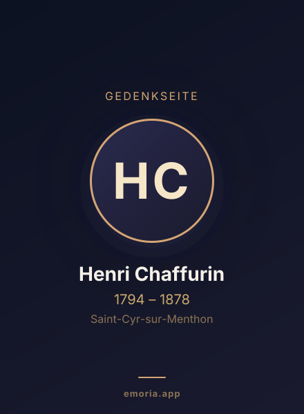 Gedenkportrait von Henri Chaffurin